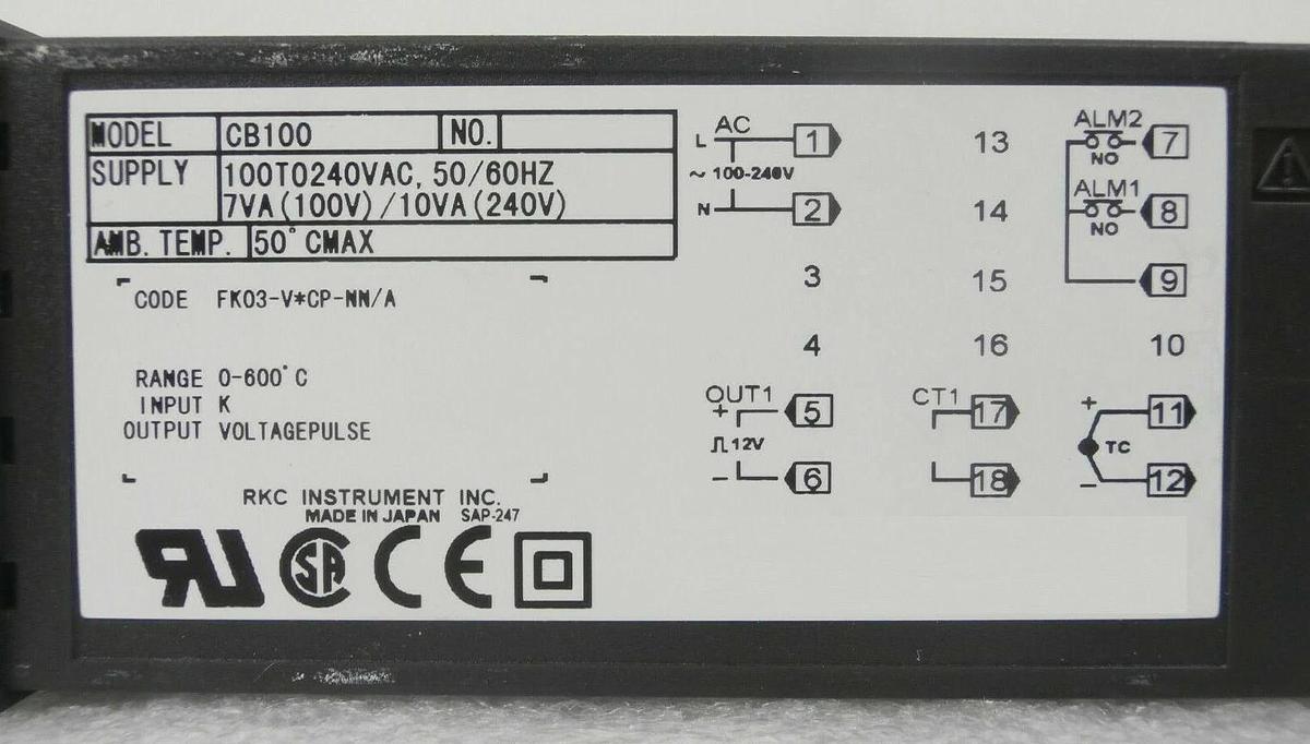Used RKC Instruments CB100 Digital Temperature Controller Reseller Lot of 8 Working