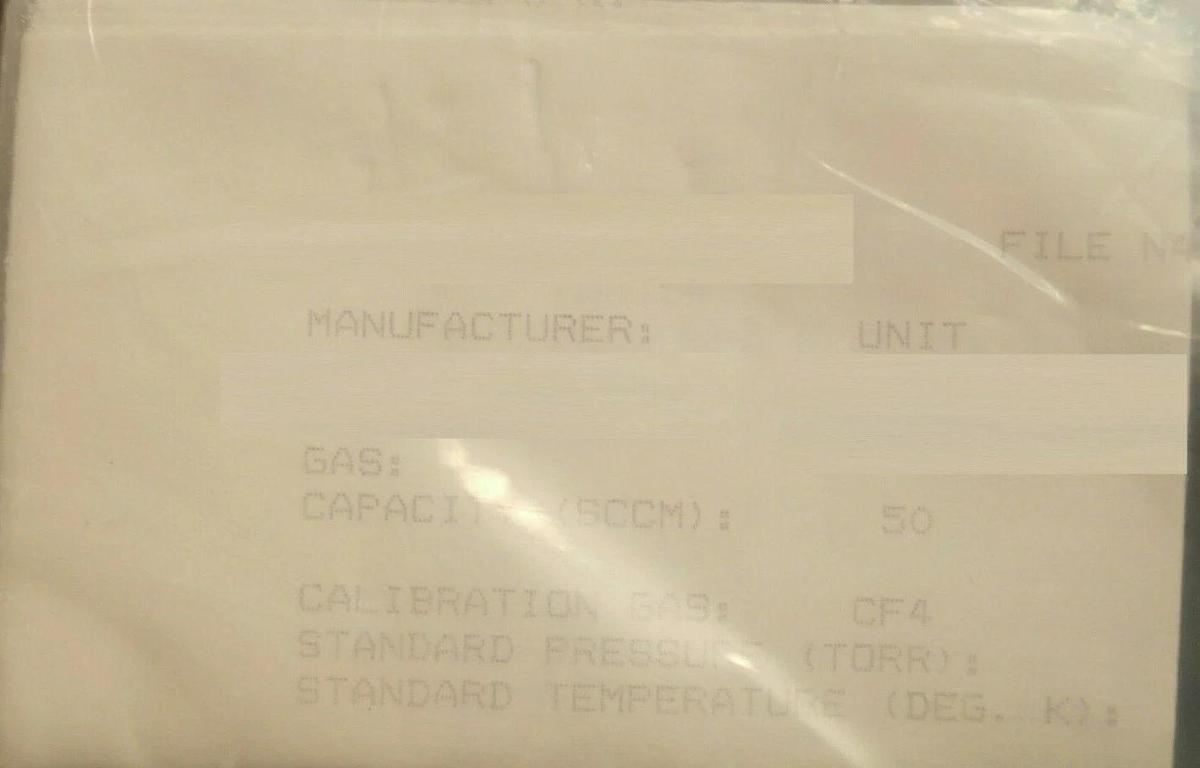 UNIT Instruments UFC-1200A Mass Flow Controller MFC 979-98570-307 New Surplus