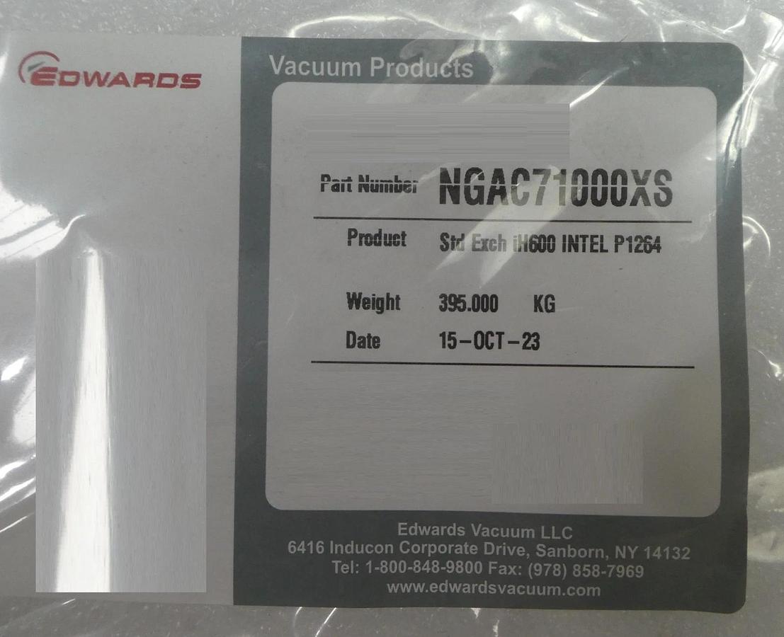 Refurbished iH 600 Edwards NGAC71000XS Vacuum Dry Pump IH600 Front Utilities OEM Refurbished