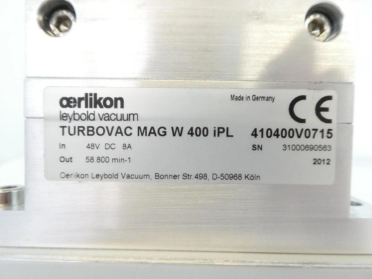 Used TURBOVAC MAG W 400 iPL Leybold 410400V0715 Turbo Pump MAG.DRIVE Not Starting