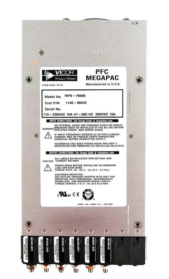 Used Vicor MP6-76595 Power Supply MegaPAC AMAT Applied Materials 1140-00342 Working