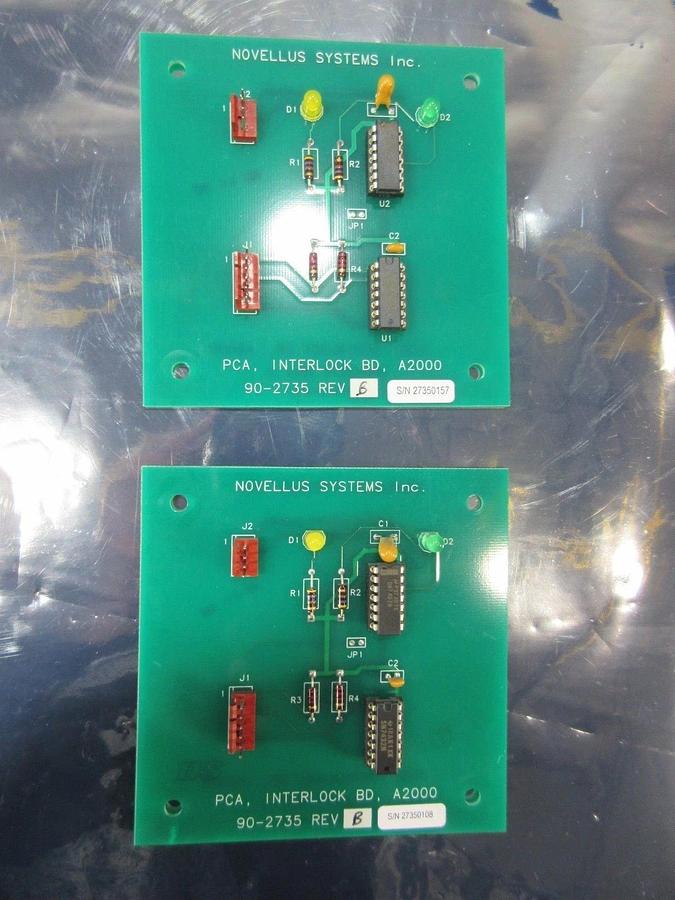 Used Novellus Systems 90-2735 Interlock Board A2000 PCB Rev. B Lot of 4 Working
