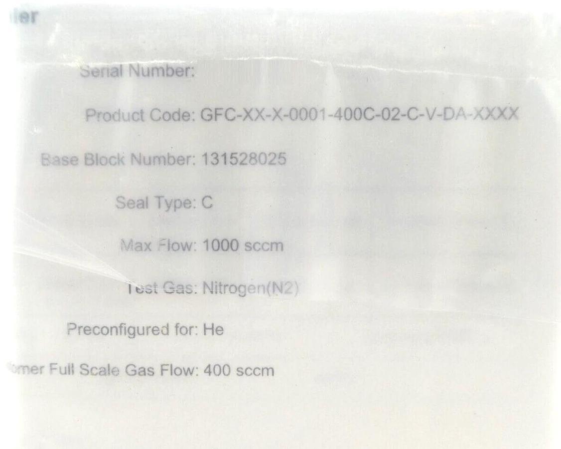 Pivotal Systems 32-03029 Mass Flow Controller MFC 400 SCCM He New Surplus