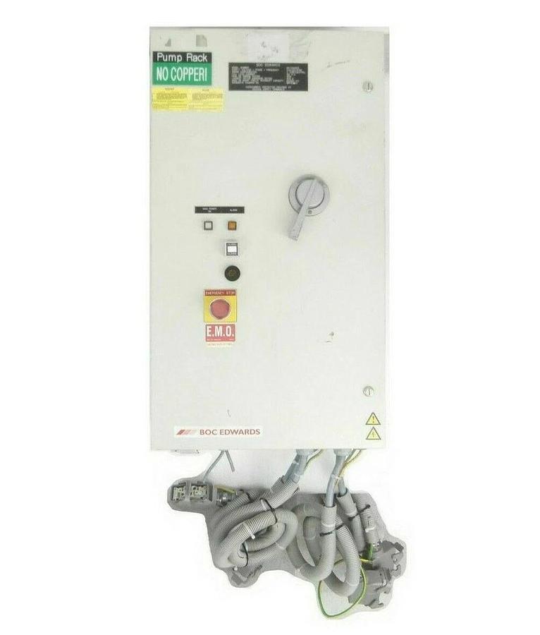 Used Edwards NRY13W000 Electrical Cabinet Vacuum 4-Pump Rack No Copper Working Spare