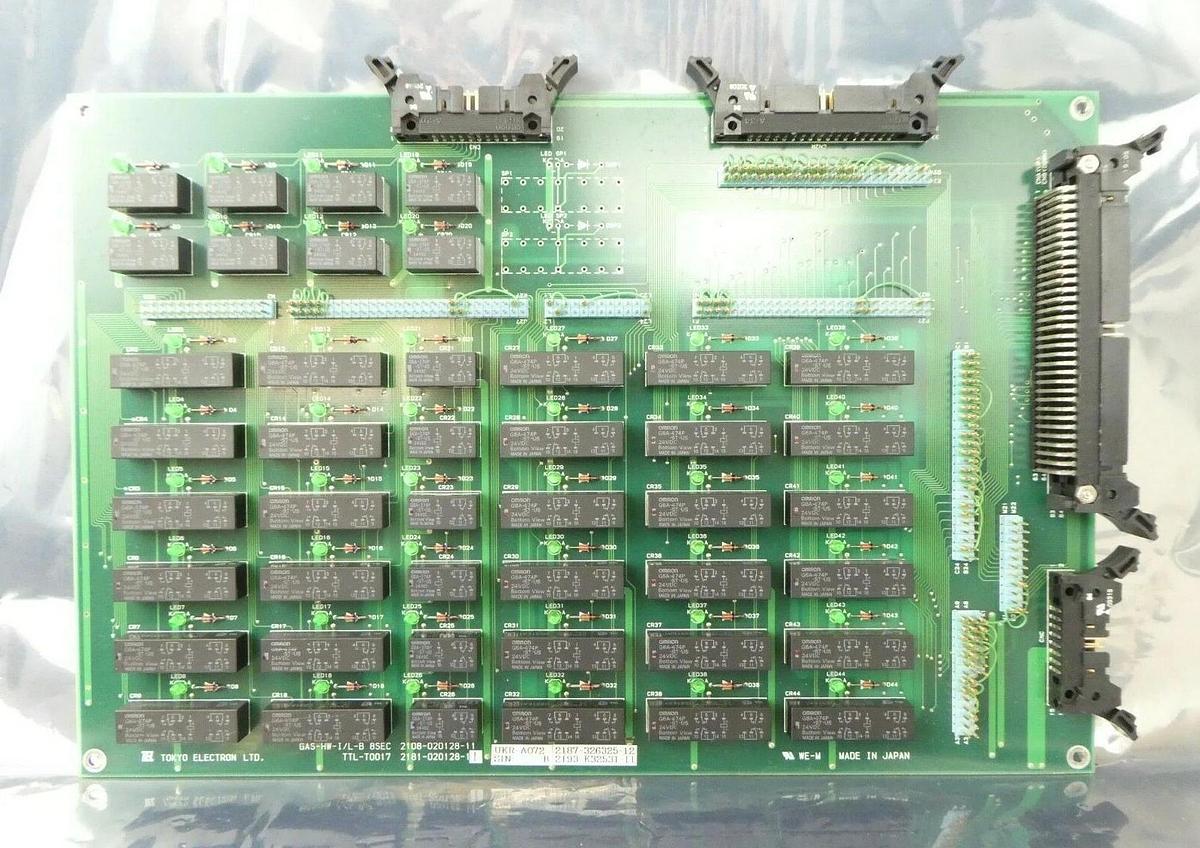 Used TEL Tokyo Electron 2181-020128-11 Gas I/L Board PCB GAS-HW-I/L-B 8SEC Working