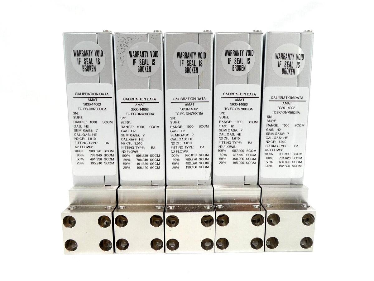 Used Aera FC-DN780C-BA Mass Flow Controller MFC 1 SLM H2 Lot of 7 AMAT 3030-14002