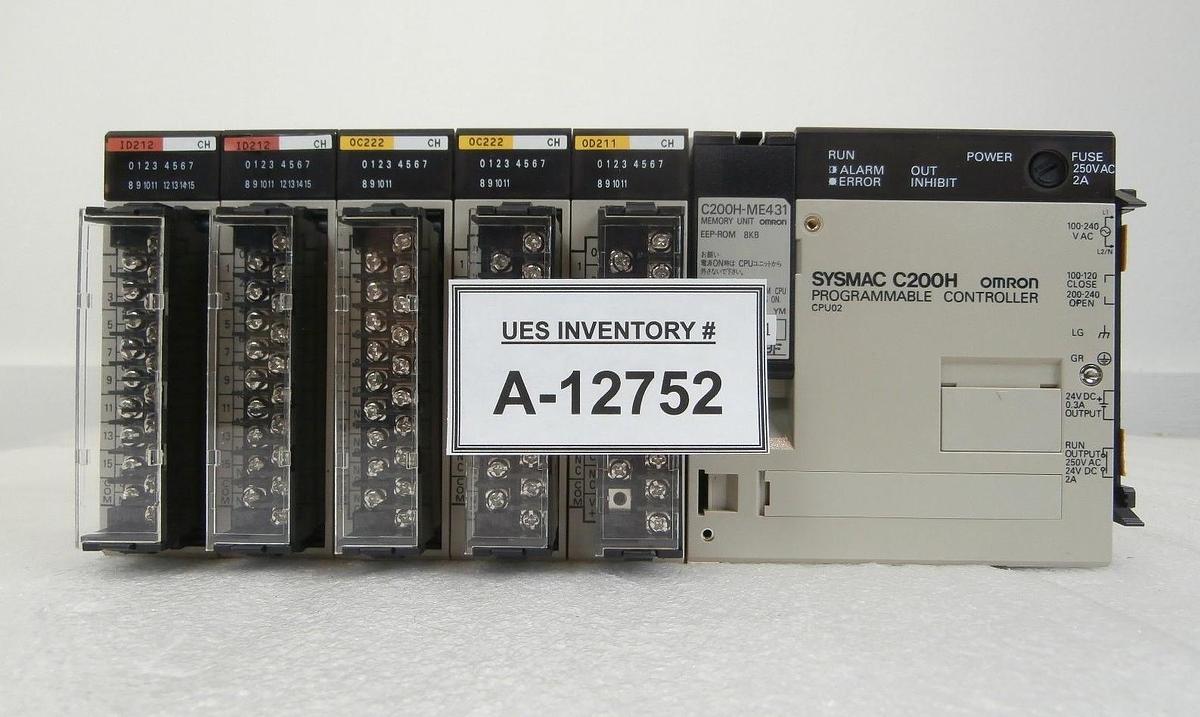 Used Omron SYSMAC C200H Programmable Logic Controller PLC Assembly C200H-CPU02 Used