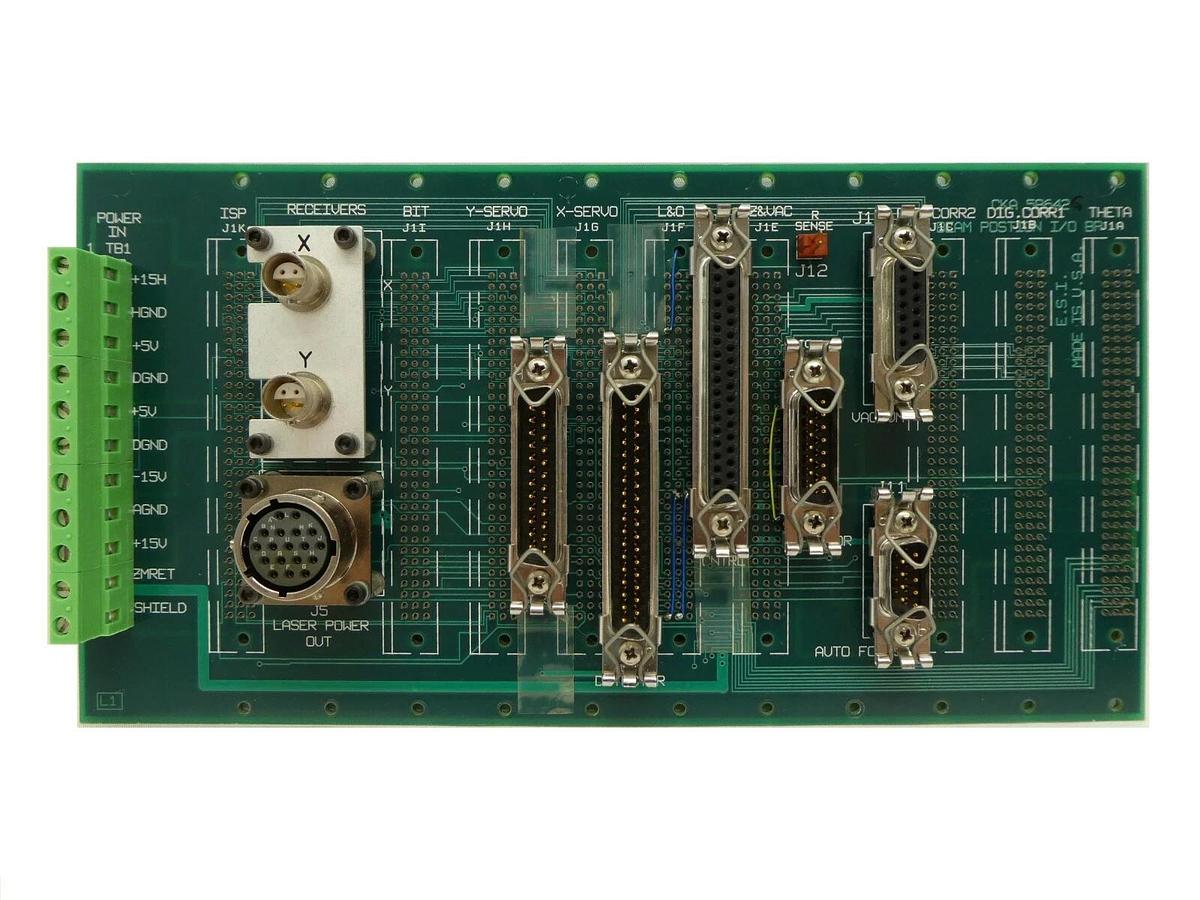 Used ESI Electro Scientific Industries CKA 58642 Beam Postion I/O Backplane PCB Spare