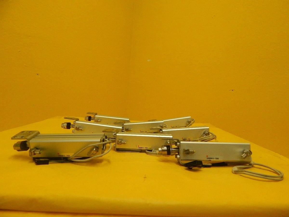 Used SMC CDQSB16-75DC Pneumatic Air Cylinder JB16-4-070 Lot of 8 Used Working