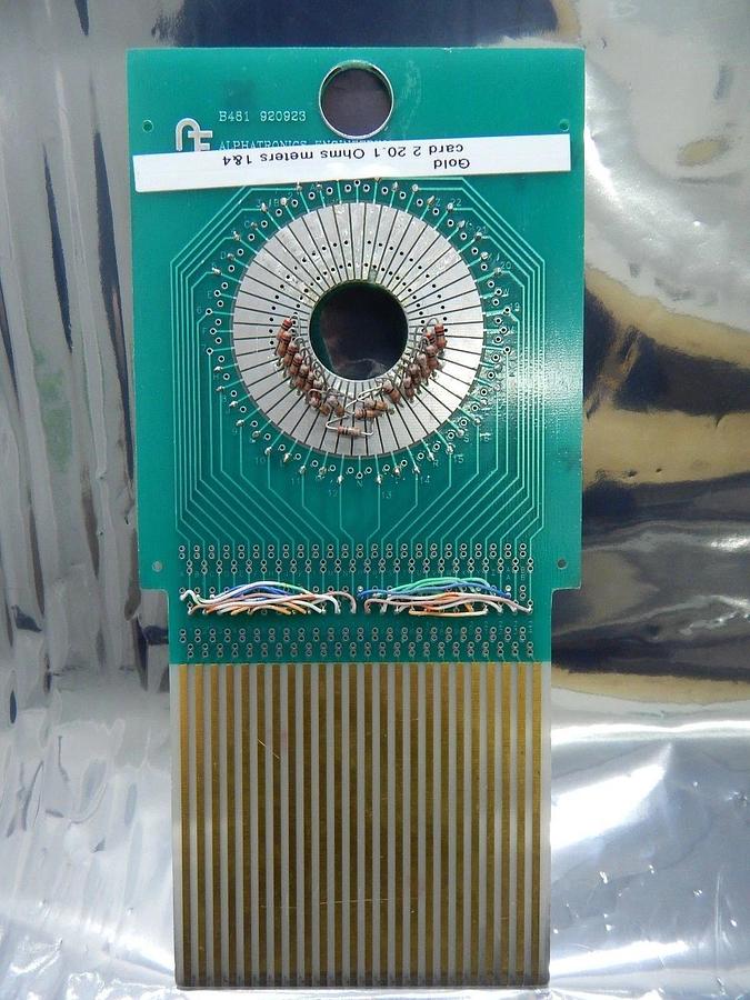 Used Alphatronics Gold Card 2 Probe Card PCB Standard B481 20.1 Ohms Meters 1&4 Used