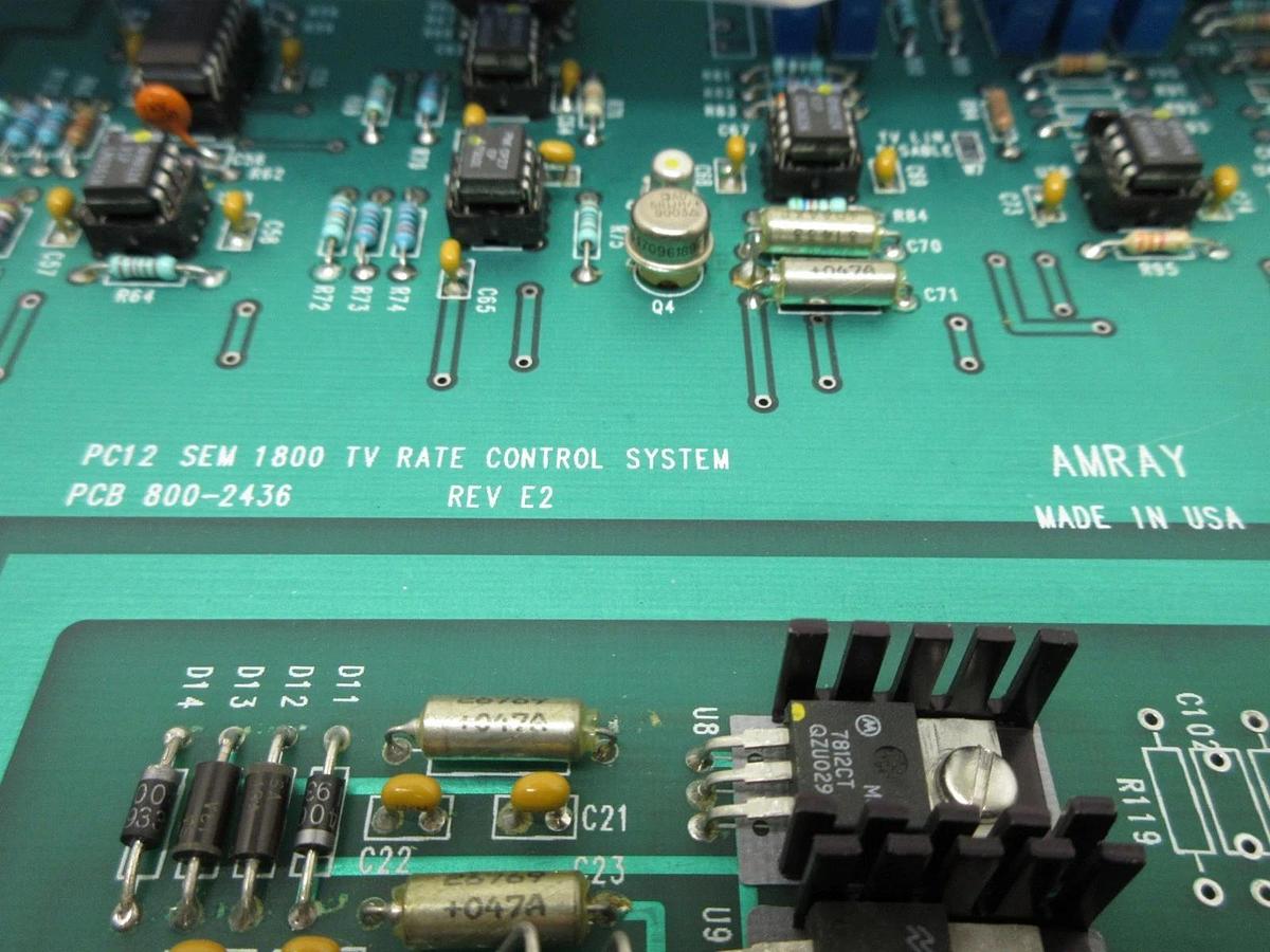 Used Amray 800-2436 PC12 SEM 1800 TV Rate Control System Card PCB Used Working