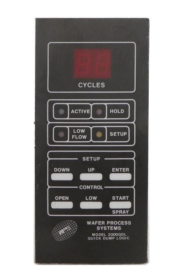 Used Wafer Process Systems 2000QDL Quick Dump Logic Cycle Count Working Surplus