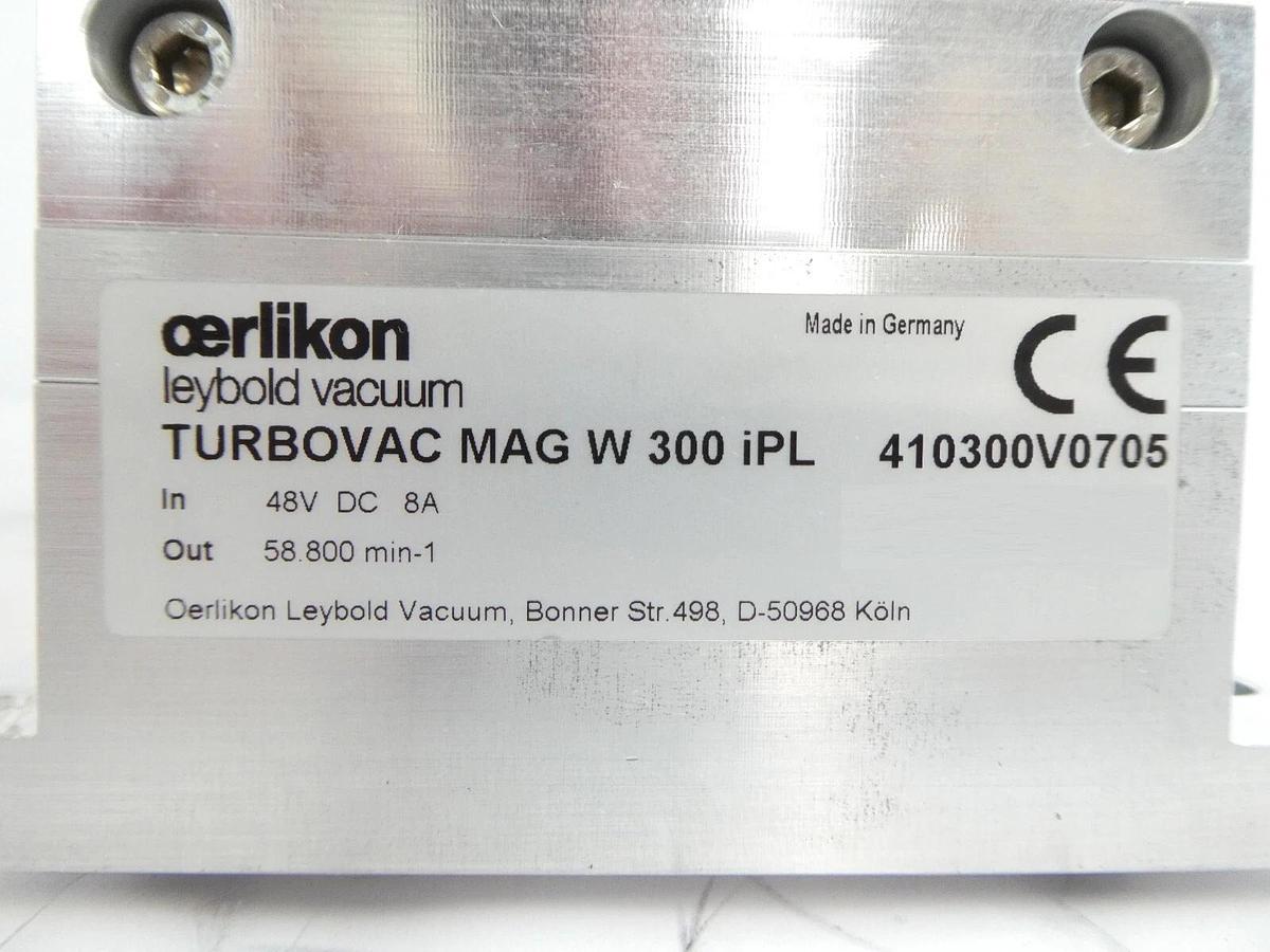 Used TURBOVAC MAG W 300 iPL Leybold 410300V0705 Turbomolecular Pump Turbo Tested