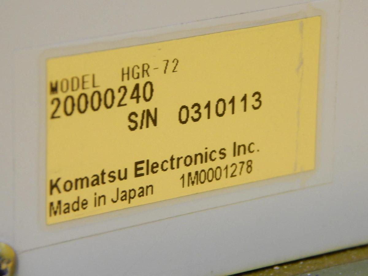 Used Komatsu Electronics 20000240 Heat Exchanger Power Supply HGR-72 Working Surplus