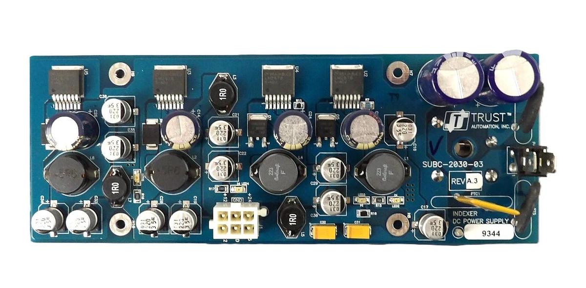 Used Trust Automation SUBC-2030 Indexer DC Power Supply PCB C-2030-D01 Working