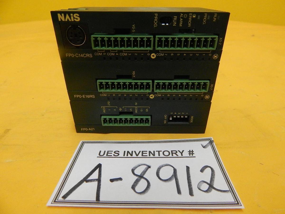 Used Matsushita NAiS Programmable PLC System FP0-C14 FP0-E16 FP0-A21 Used Working