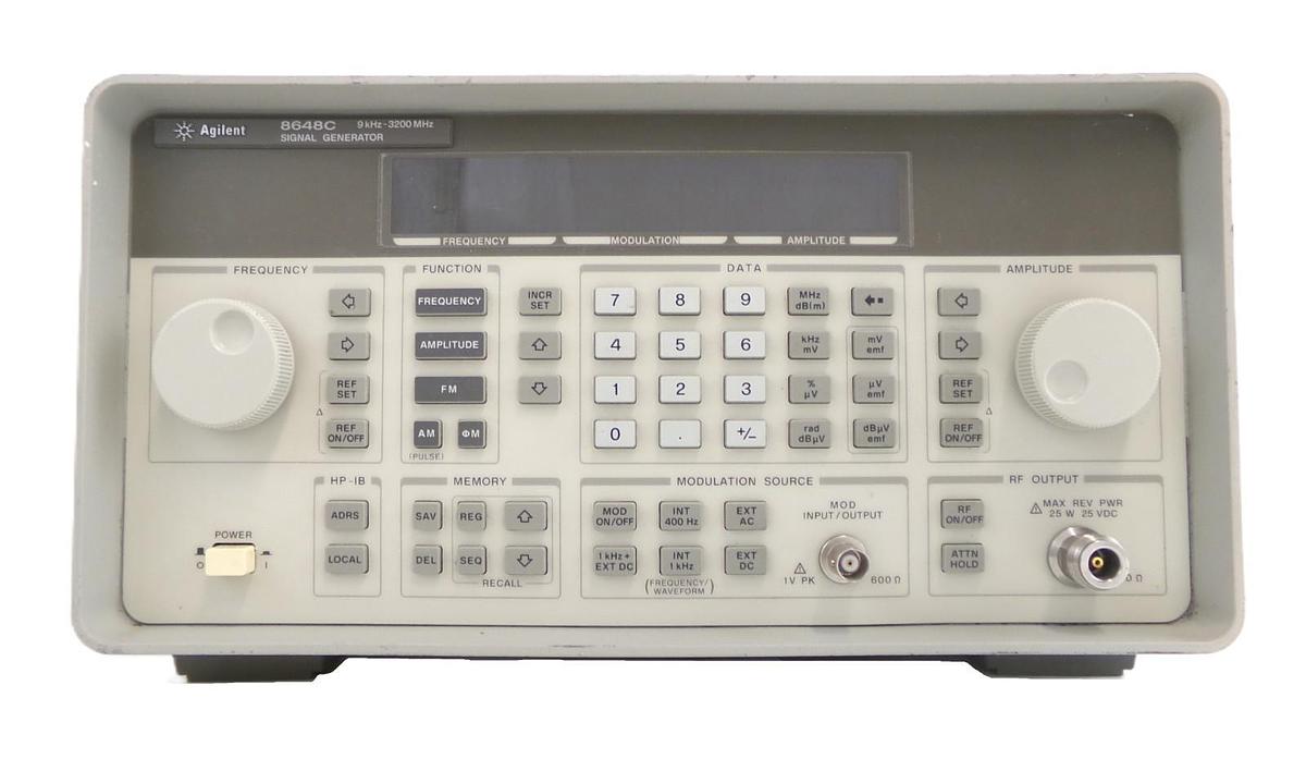 Used Agilent Technologies 8648C Synthesized Signal Generator Option 1E5 UK6 Untested