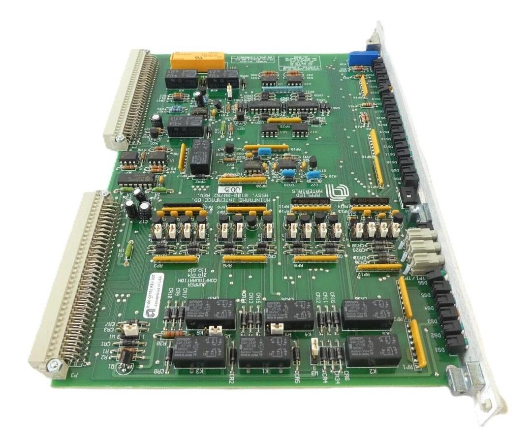 Used AMAT Applied Materials 0100-00752 Mainframe Interface PCB Card Broken Tabs