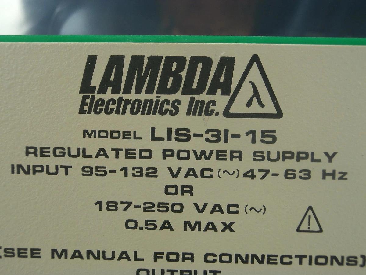 Used Lambda Electronics LIS-3I-15 Power Supply PCB Card -15VDC Used Working