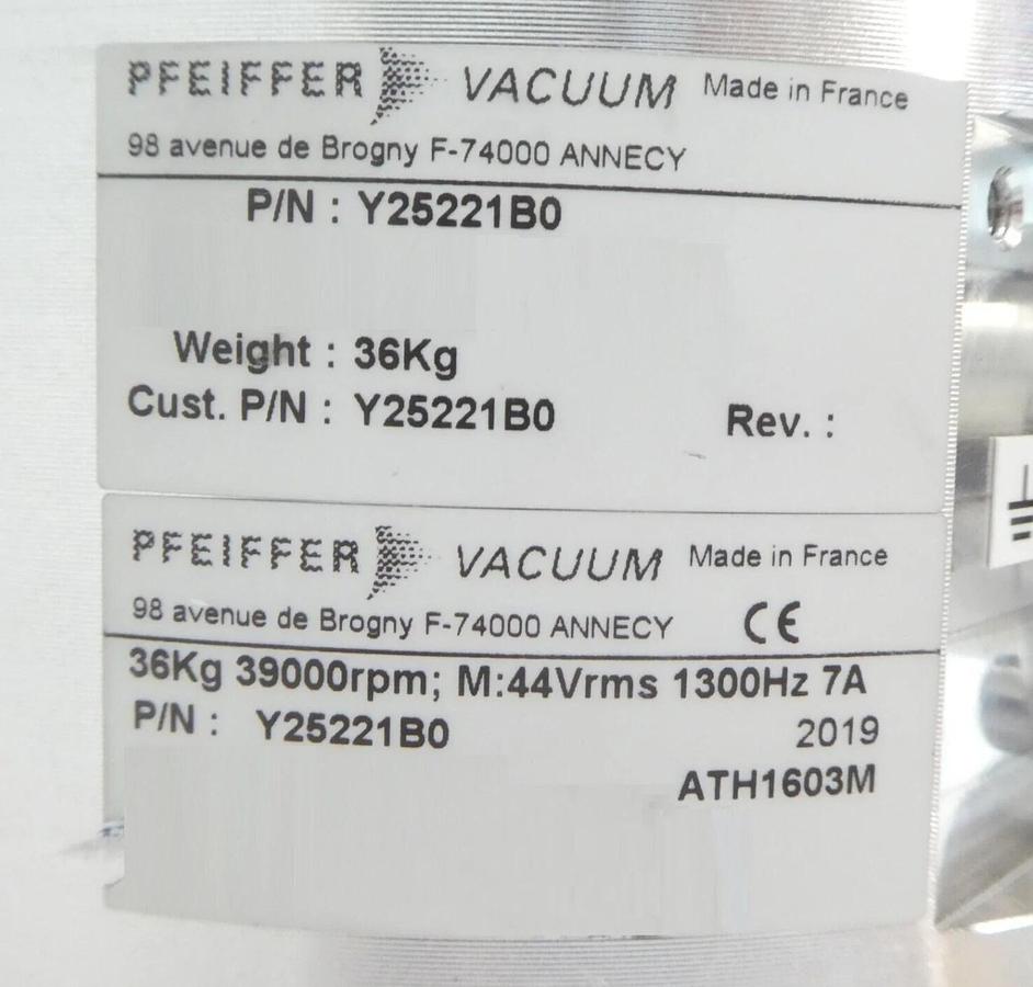 Used ATH 1603M Pfeiffer Vacuum Y25221B0 Turbomolecular Pump Turbo Working Surplus