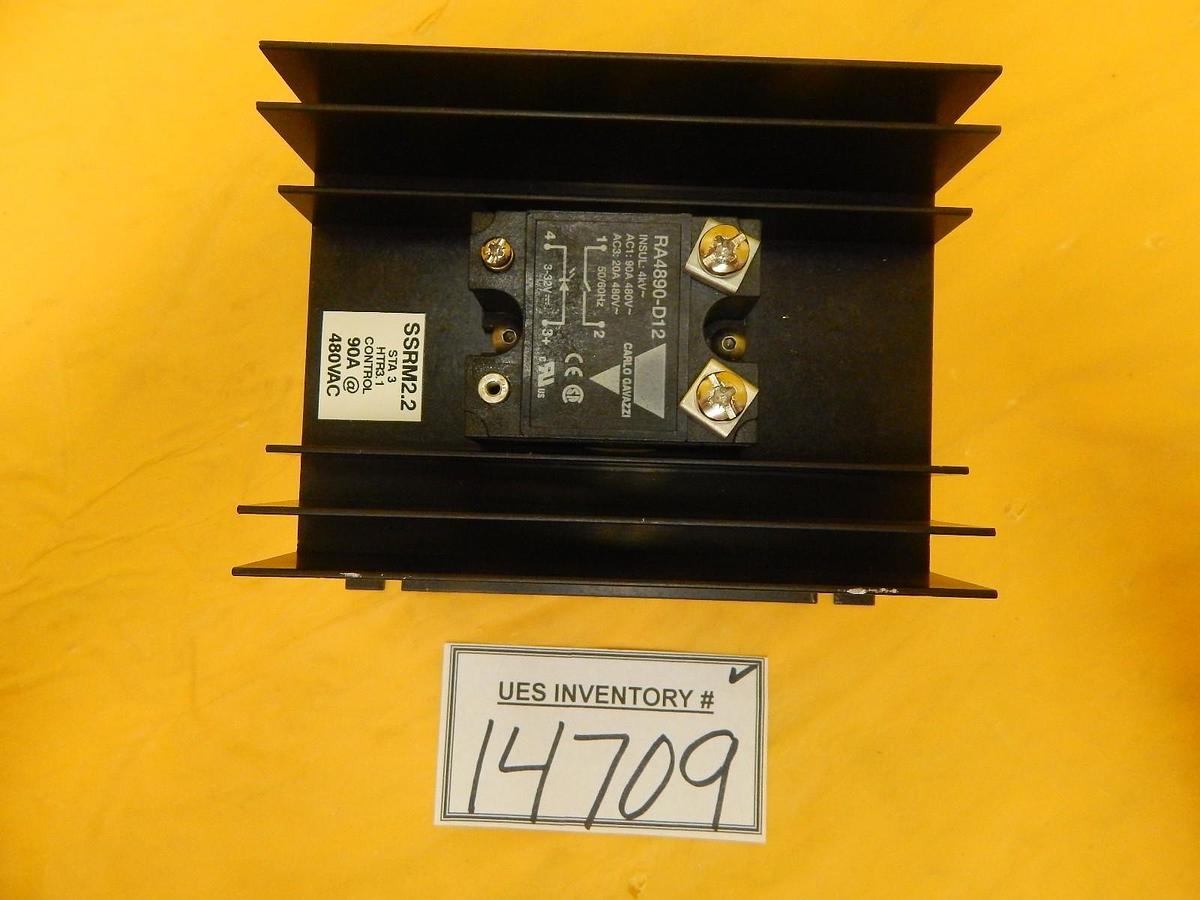 Used Carlo Gavazzi SSRM2.2 Relay Assembly RA4890-D12 90A @ 480VAC Used Working