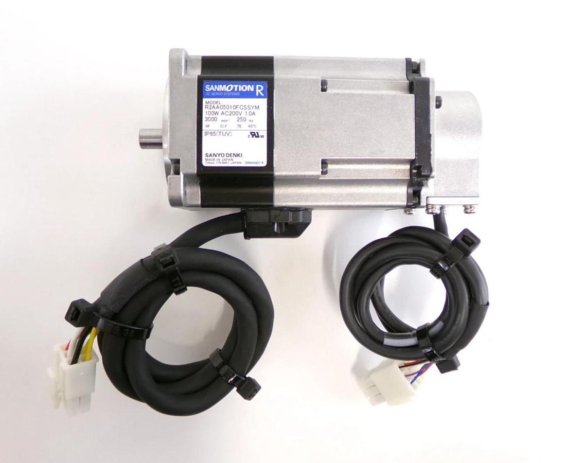 Used Sanyo Denki R2AA05010FCSSYM AC Servo Motor SANMOTION R Lot of 2 Working