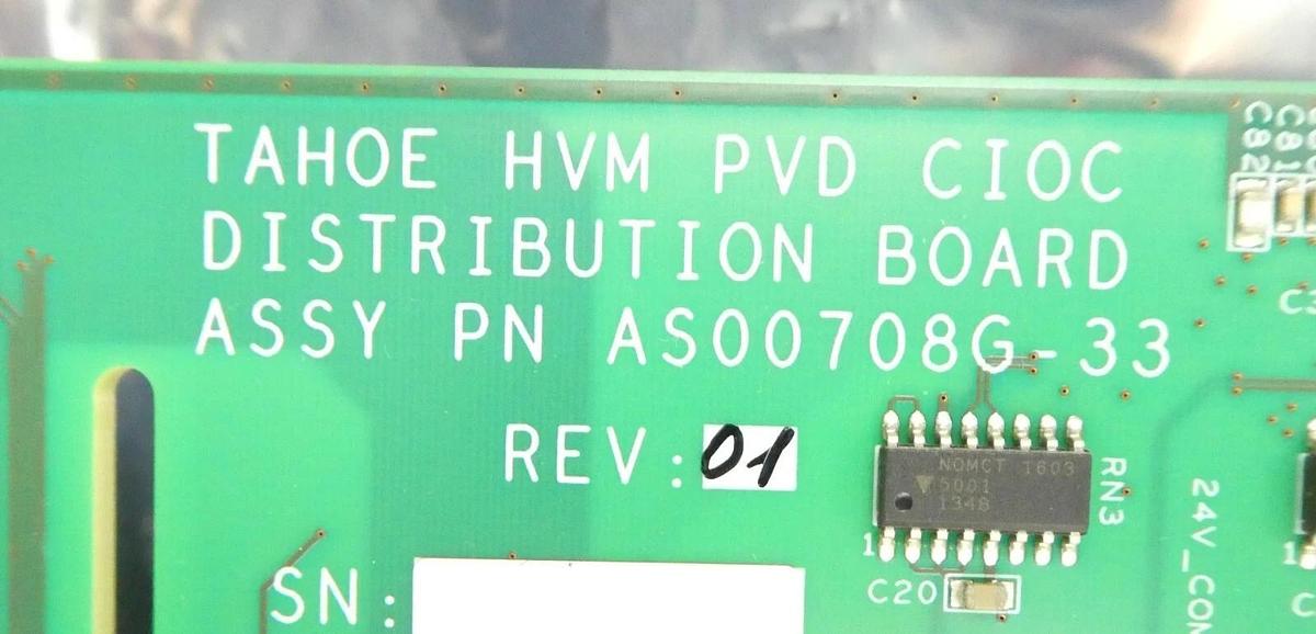 Used MKS Instruments AS00708G-33 Tahoe HVM PVD CIOC Distribution PCB Working Surplus