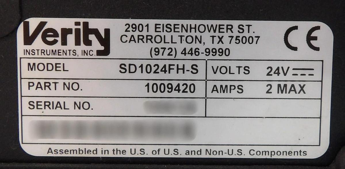 Used Verity 1009420 Ultra Performance EyeD AGS Spectrometer SD1024FH-S Working
