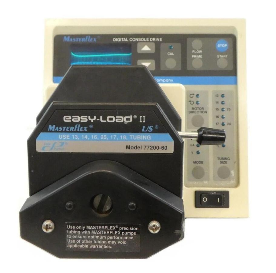 Used Cole-Parmer 7523-20 Digital Drive MasterFlex L/S 77200-60 Easy-Load II Working