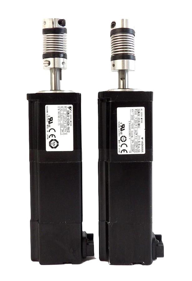 Used Yaskawa Electric SGMJV-01A3A-YA12 AC Servo Motor Reseller Lot of 2 Working