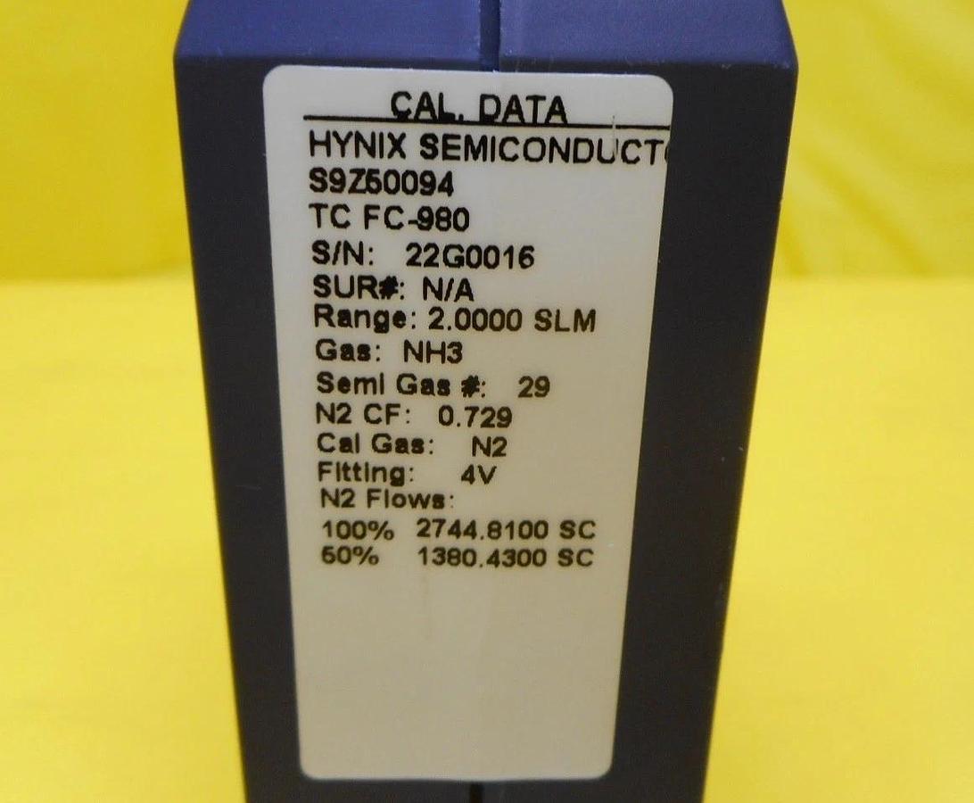 Used Aera FC-980 Mass Flow Controller MFC 2 SLM NH3 Used Working