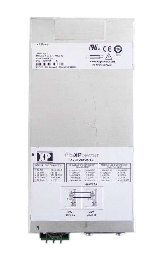 Used XP Power X7-3W3W-12 Power Supply Assembly fleXPower Series Working Surplus