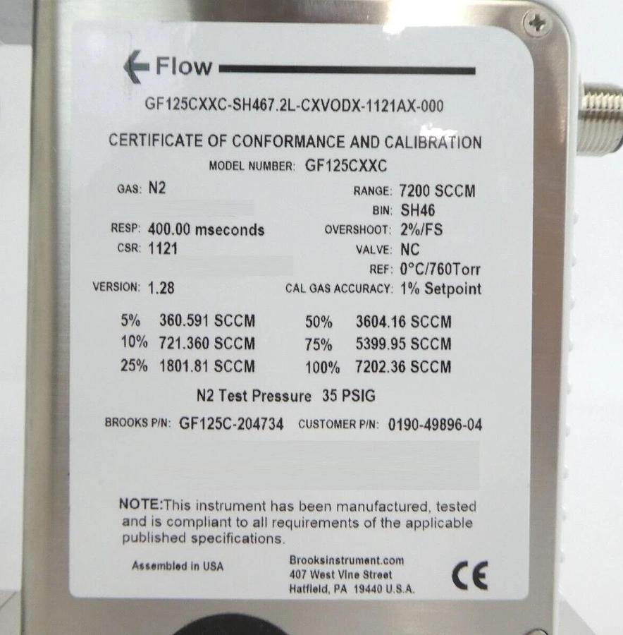 Used Brooks GF125C Mass Flow Controller MFC GF125CXXC Lot of 11 Working Surplus