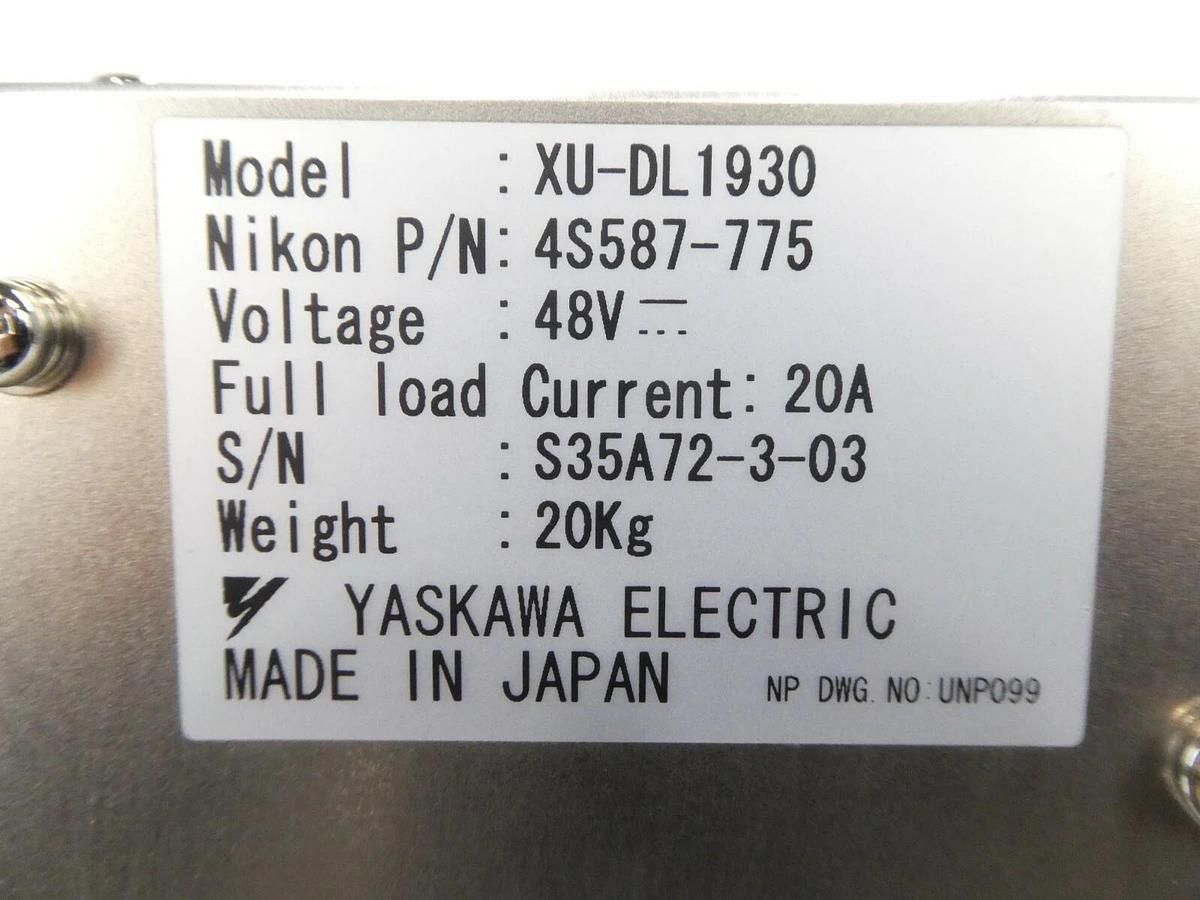Used Yaskawa XU-DL1930 Linear Motor Controller Nikon 4S587-775 NSR-S307E Working