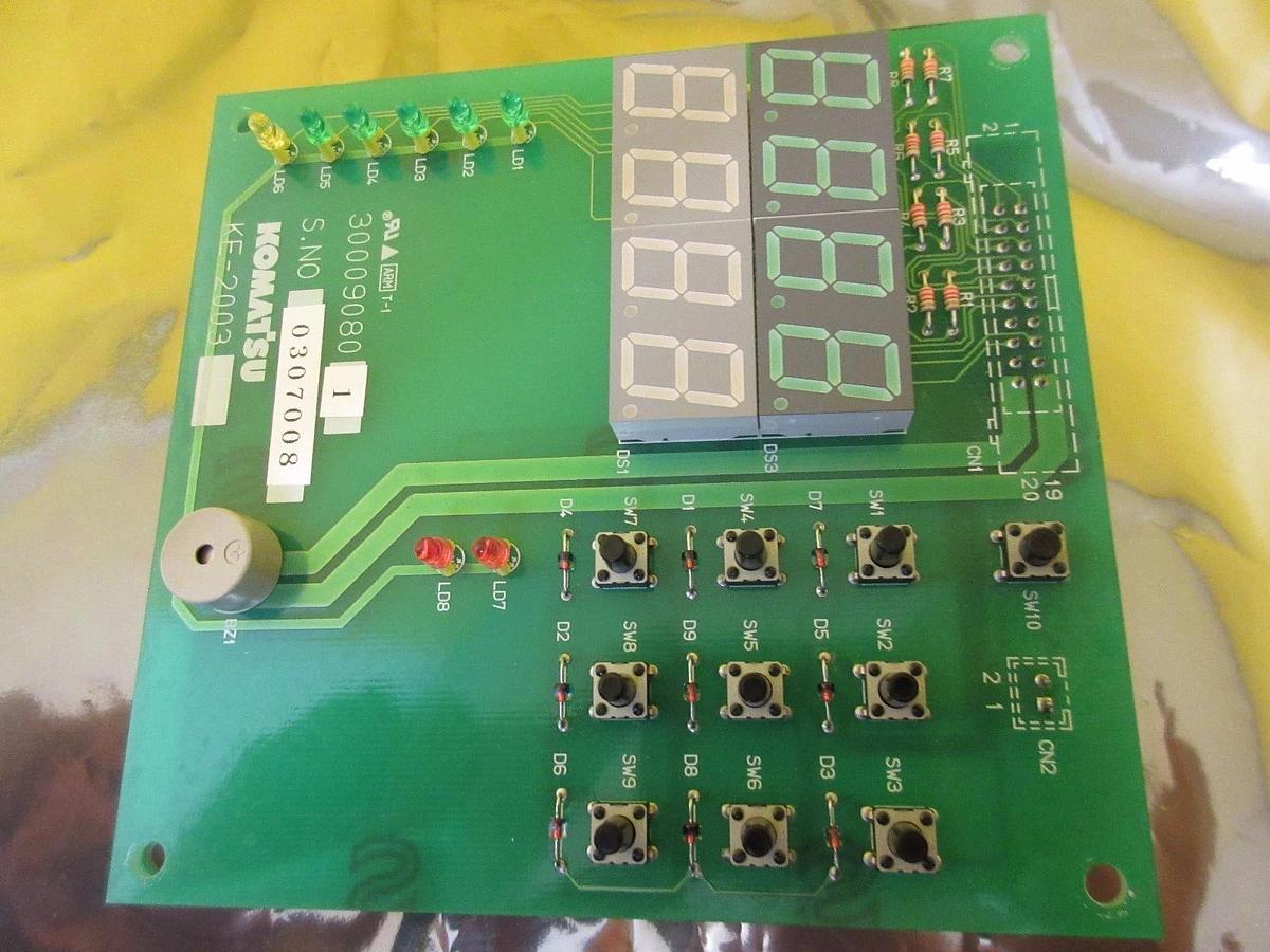 Used Komatsu 300090801 KE-2003 Display Panel Board PCB Used Working