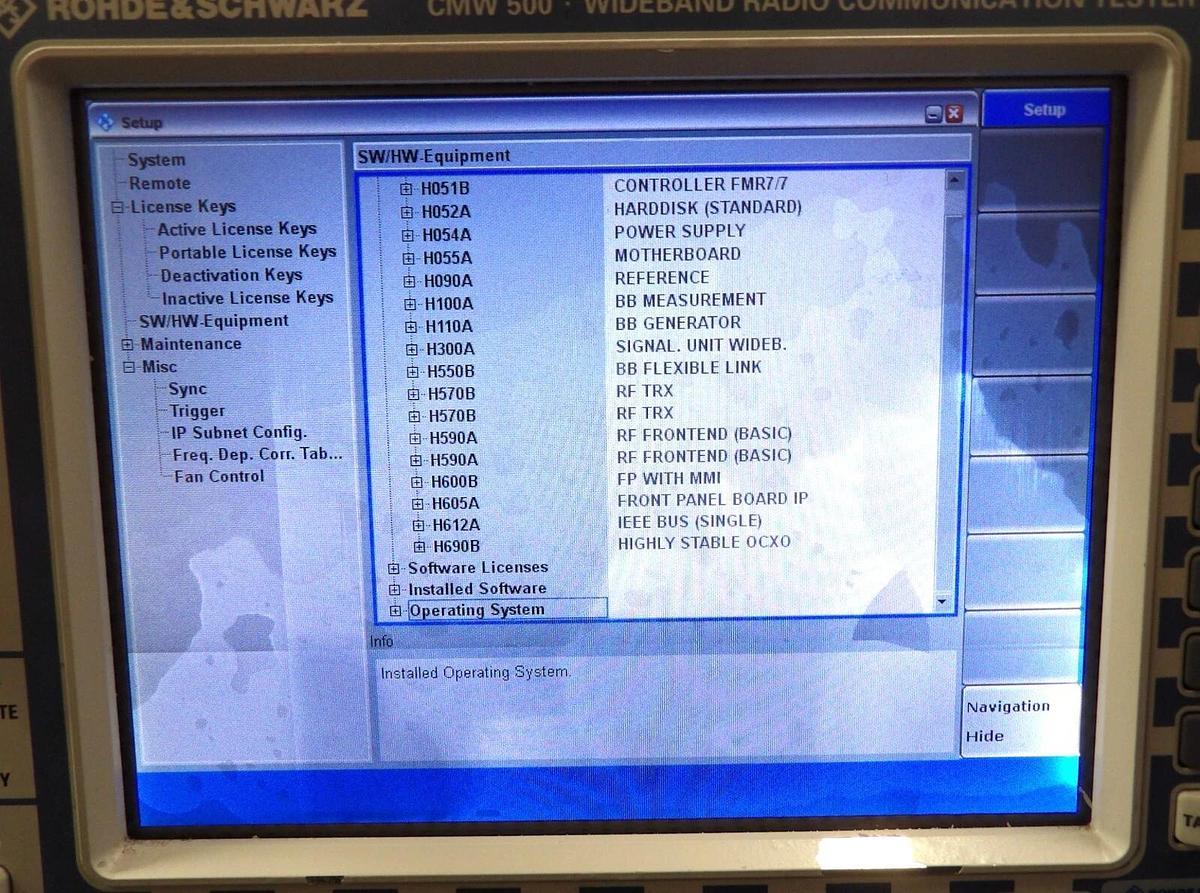 Used Rohde & Schwarz 1201.0002K50 Wideband Radio Comm CMW 500 Cracked Screen As-Is