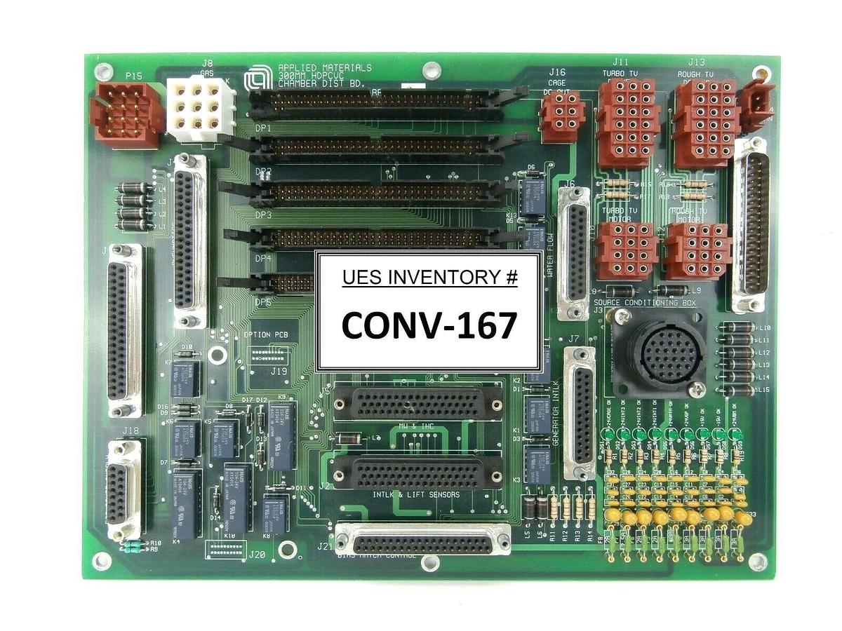 Used AMAT Applied Materials 0100-00439 300mm HDPCVC Chamber Distribution Board PCB