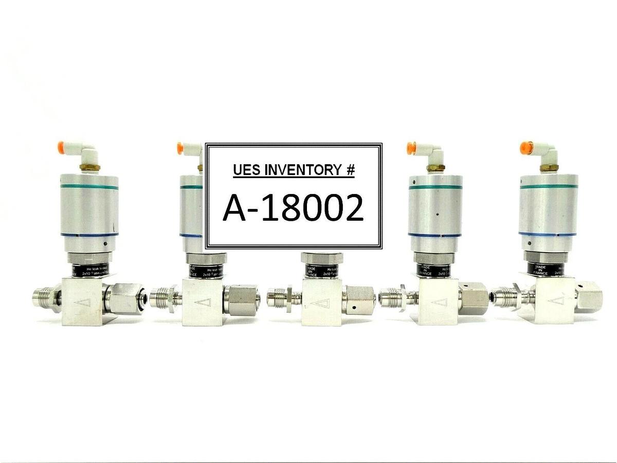 Used Qualiflow 2x10-9atm.cm3/Sec N.O. 2-Way Pneumatic Valve F HF Series Lot of 5