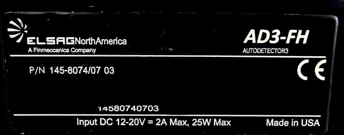 Used Elsag 145-8074/07 03 Autodetector3 Camera AD3-FH 8/12mm 740NM Untested Surplus