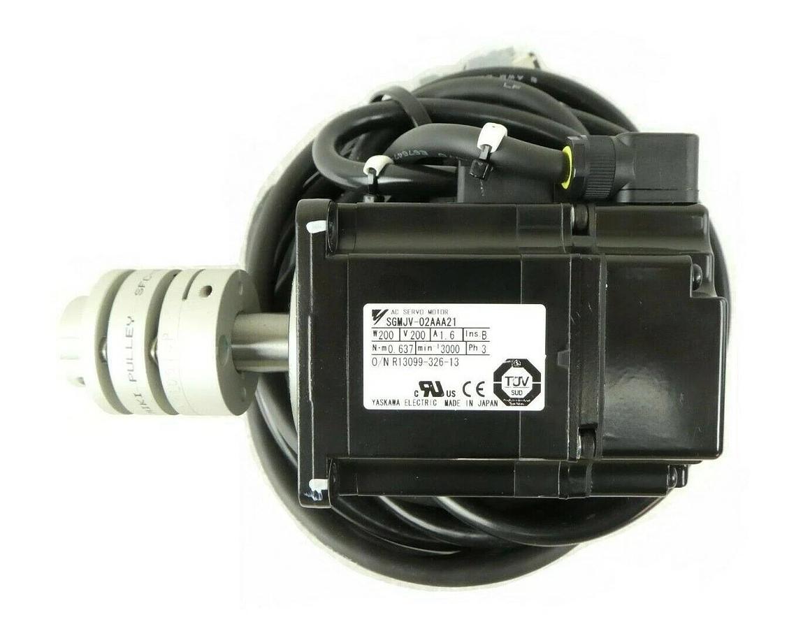 Used Yaskawa Electric SGMJV-02AAA21 AC Servo Motor Rudolph F30 Working Surplus