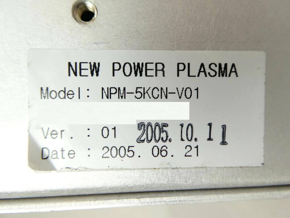 Used New Power Plasma NPM-5KCN-V01 RF Match Network Mattson Technology Working