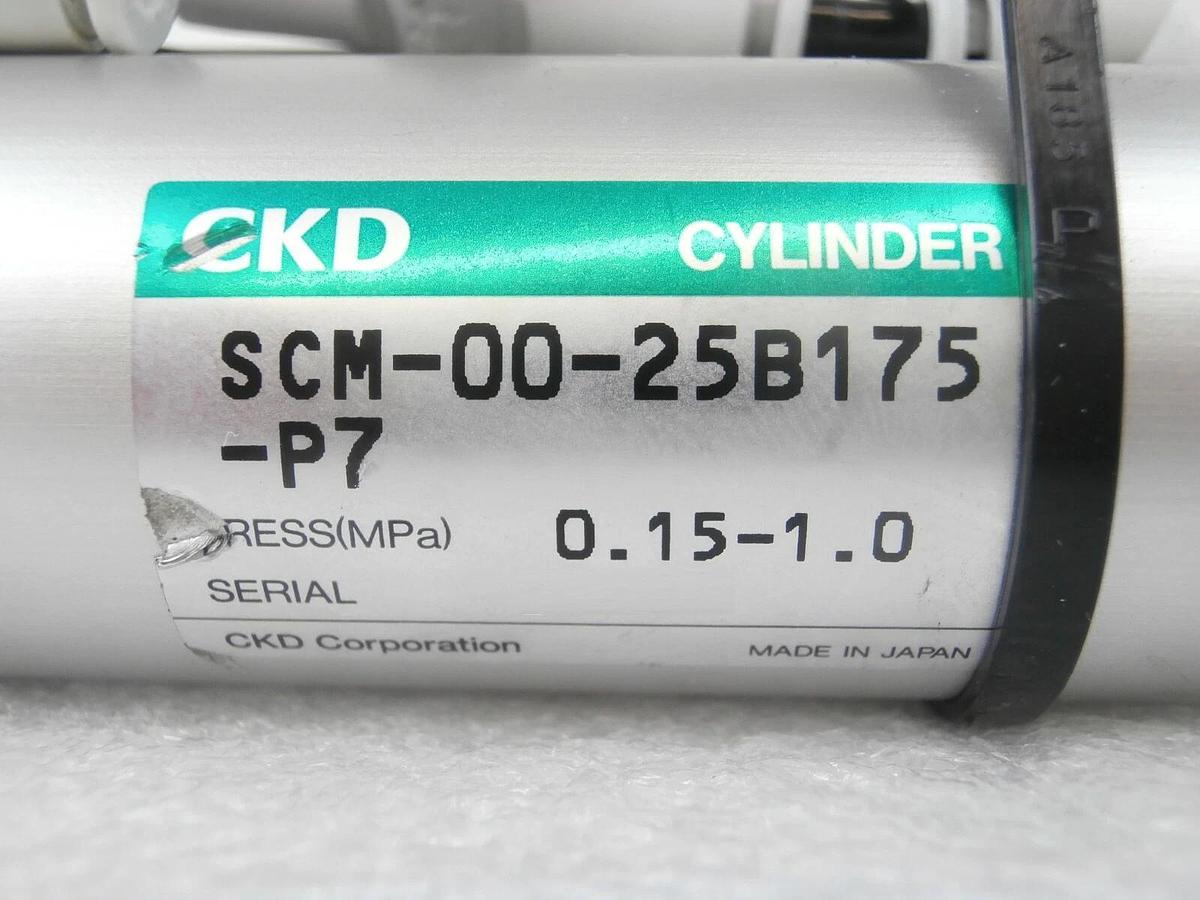 Used CKD SCM-00-25B175-P7 Load Port Pneumatic Rail TEL 3D80-001147-V6 Lot of 2 Spare