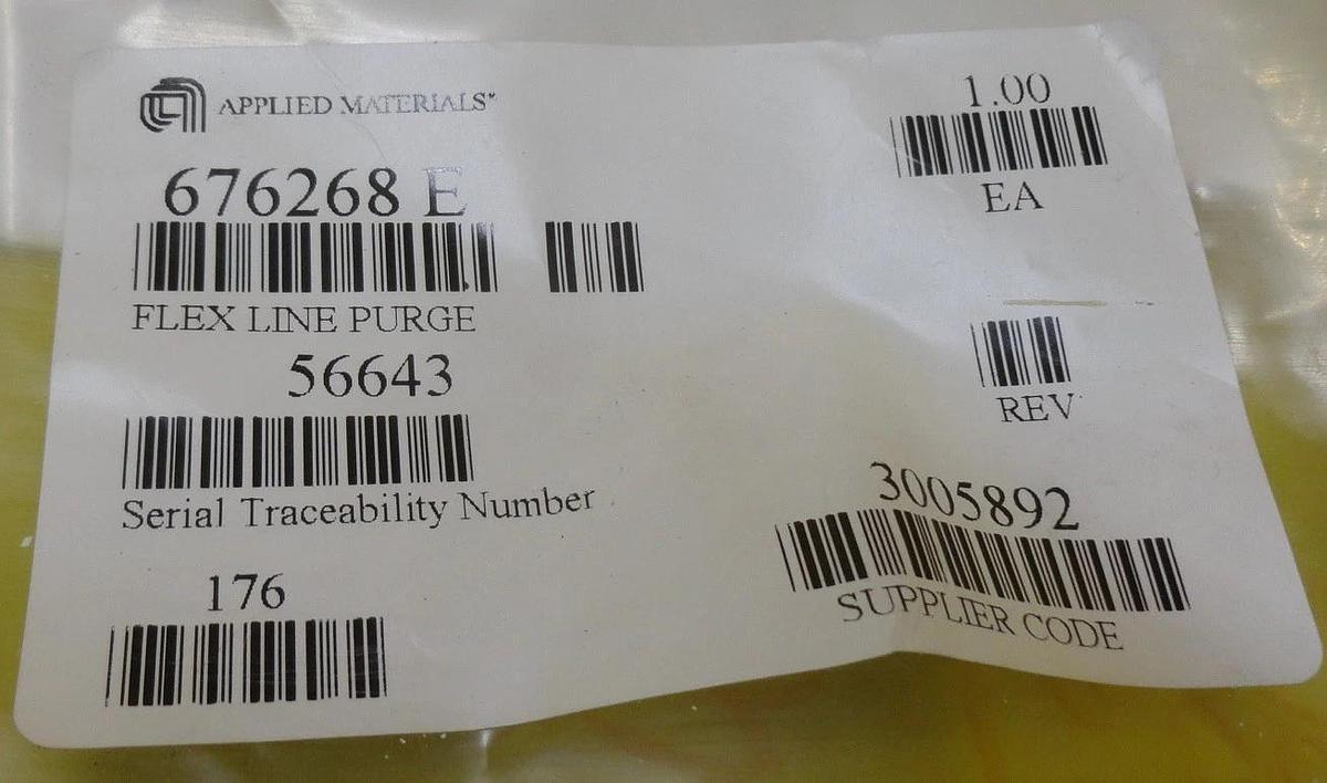 AMAT Applied Materials 676268E Flex Line Purge New