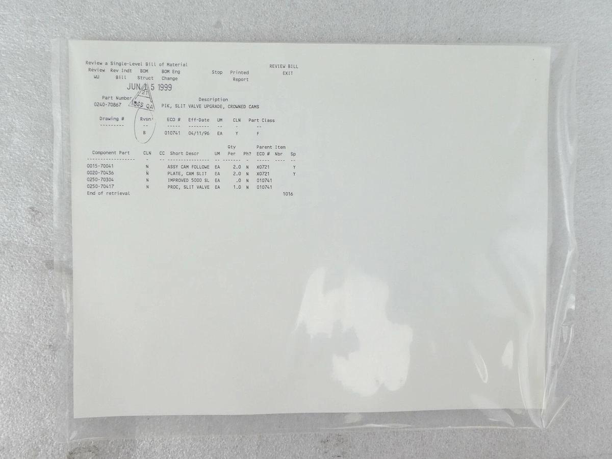 AMAT Applied Materials 0240-70867 P/K Slit Valve Upgrade Crowned New Surplus
