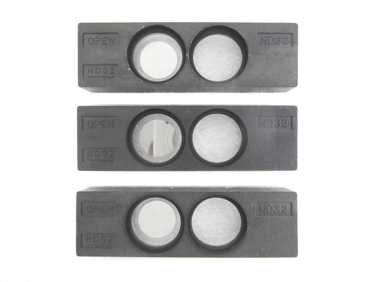 Used Nikon ND32 Microscope Neutral Density Filter EPI Slide Reseller Lot of 3 Working