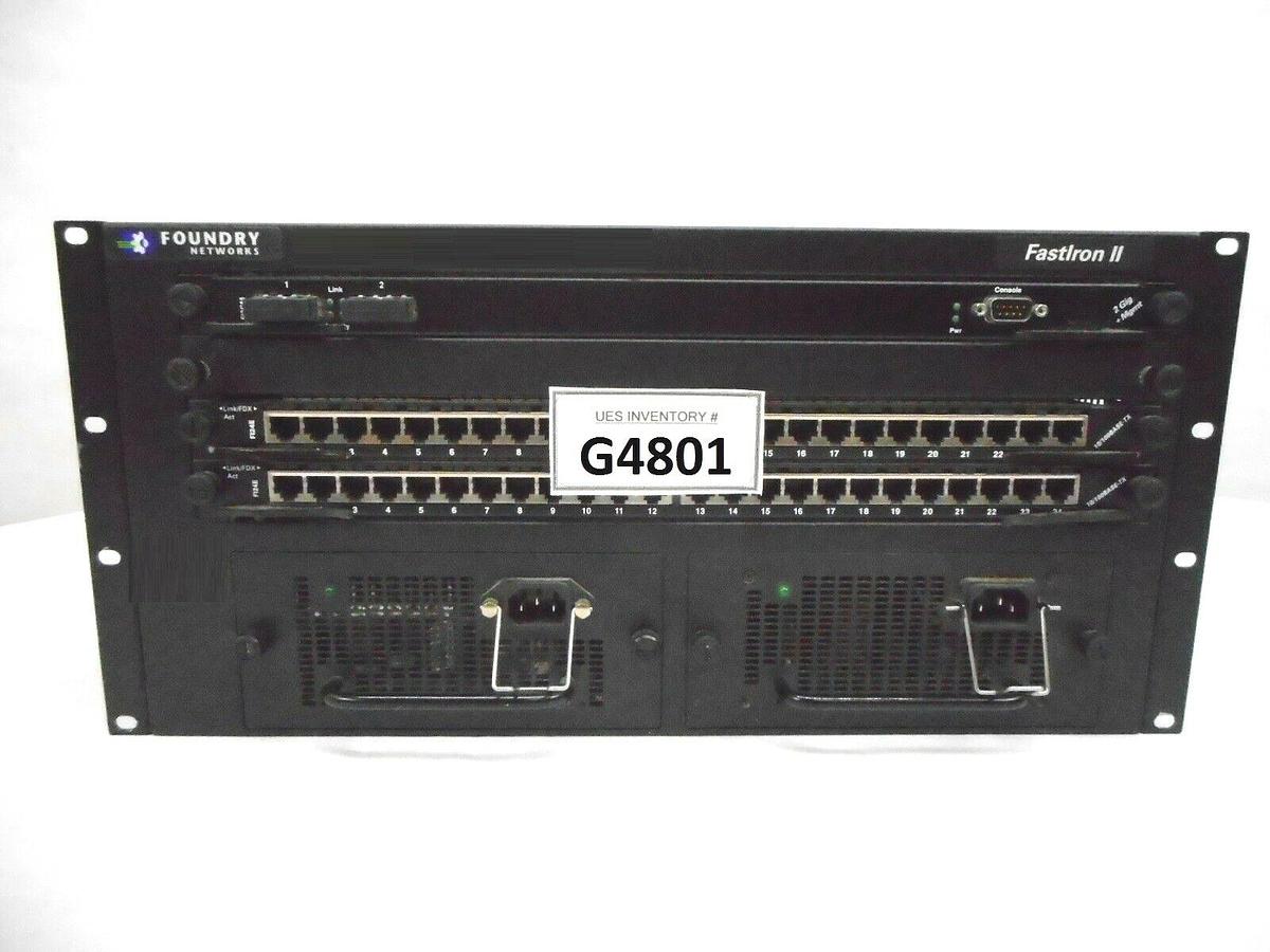Used Foundry Networks FI7202 FastIron II Switch B4000 FI12GM FI24E Working Surplus