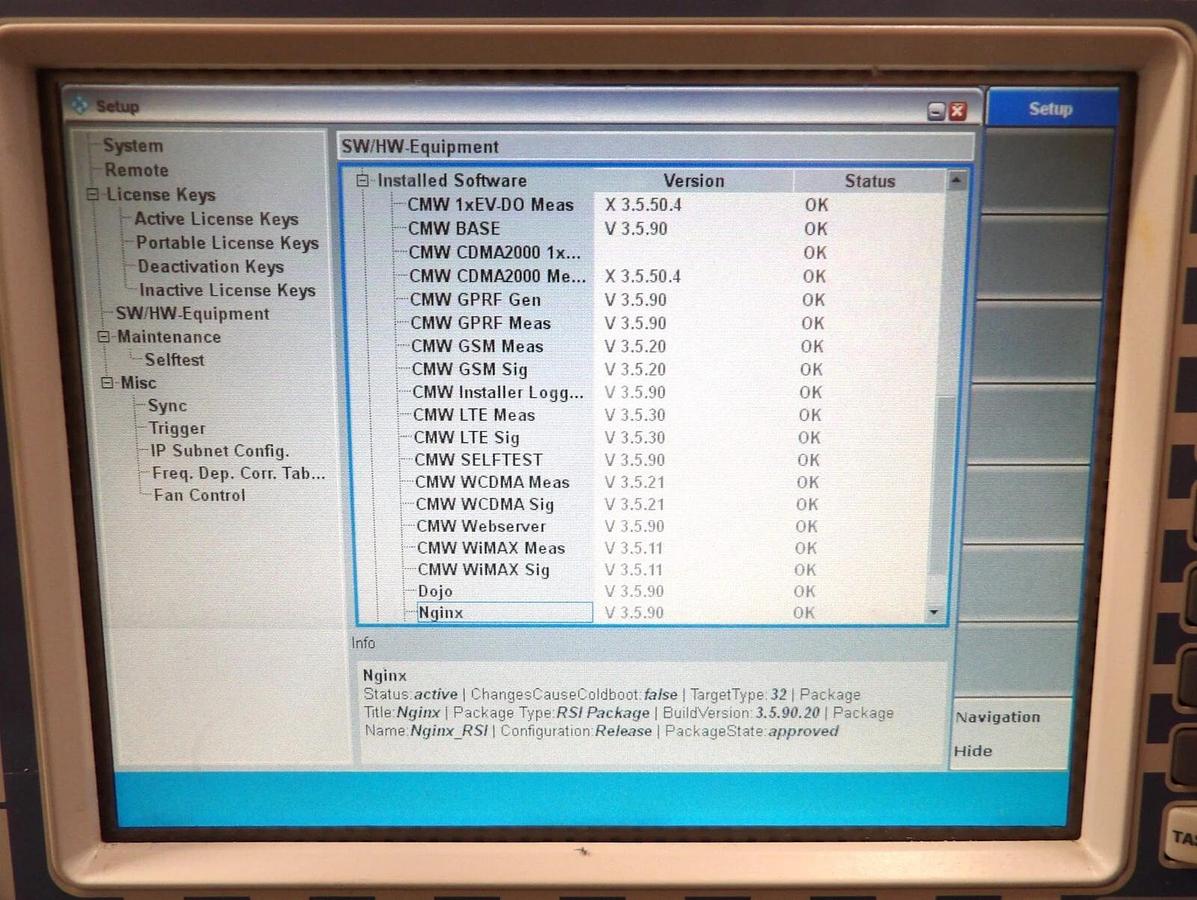 Used Rohde & Schwarz 1201.0002K50 Wideband Radio Tester CMW 500 Working