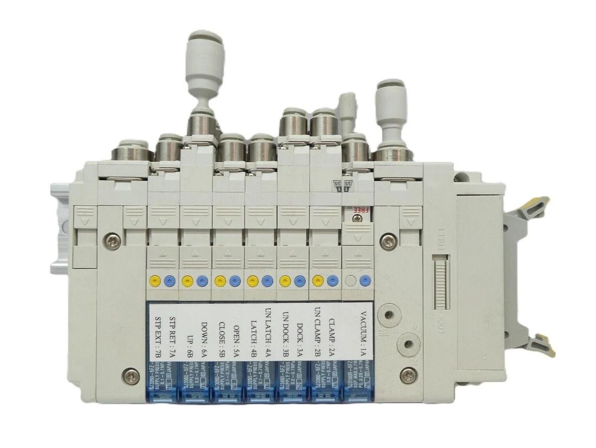 Used SMC PCW Type 7-Port Pneumatic Manifold Reseller Lot of 8 Working Surplus