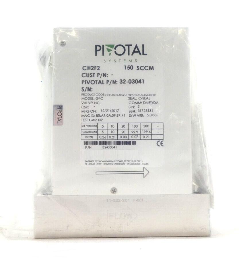 Pivotal Systems 32-03041 Mass Flow Controller MFC 150 SCCM CH2F2 New Surplus