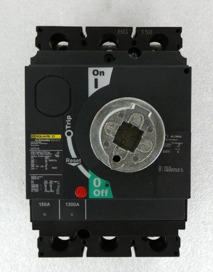 Used Schneider Electric HGF36150 3-Pole Circuit Breaker PowerPact HG 1504 Working